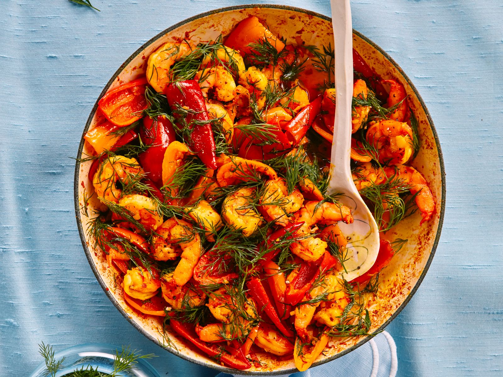 Turmeric-Dill Shrimp Stir-Fry