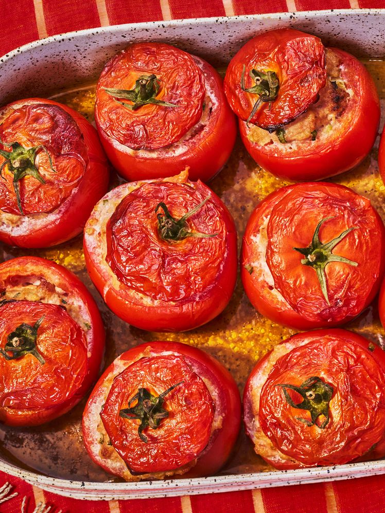 Gingery Pork Stuffed Tomatoes